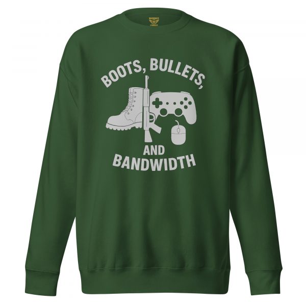 Boots, Bullets, and Bandwidth Crewneck | Premium | 2-3X