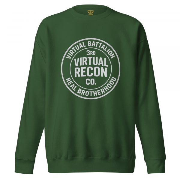unisex-premium-sweatshirt-forest-green-front-68c345fd6bb91.jpg Virtual Battalion Real Brotherhood Crewneck | Premium | 2-3X