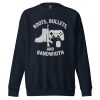 unisex-premium-sweatshirt-navy-blazer-front-68b7ad69bc498.jpg Boots, Bullets, and Bandwidth Crewneck | Premium | S-XL