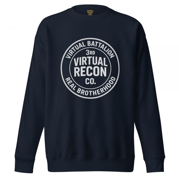 unisex-premium-sweatshirt-navy-blazer-front-68c345fd64436.jpg Virtual Battalion Real Brotherhood Crewneck | Premium | 2-3X
