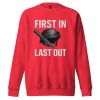unisex-premium-sweatshirt-team-red-front-68c3458bb9267.jpg First In Last Out Crewneck | Premium | 2-3X
