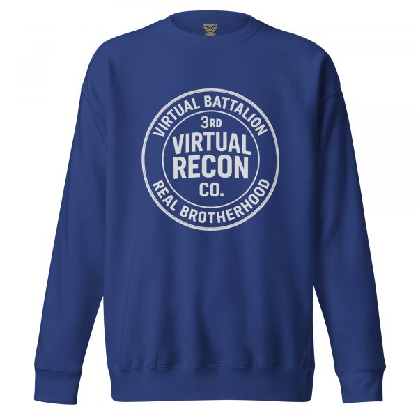 unisex-premium-sweatshirt-team-royal-front-68c345fd676ee.jpg Virtual Battalion Real Brotherhood Crewneck | Premium | 2-3X
