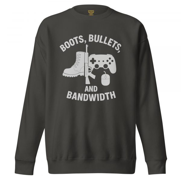 Boots, Bullets, and Bandwidth Crewneck | Premium | 2-3X