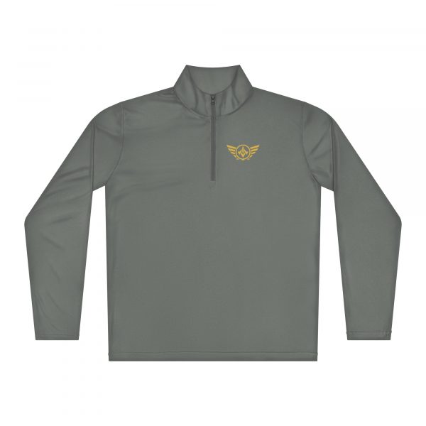 unisex-quarter-zip-pullover-grey-concrete-front-68b7bca7007a3.jpg Gold Logo Lightweight 1/4 Zip Pullover | Select | XS - XL