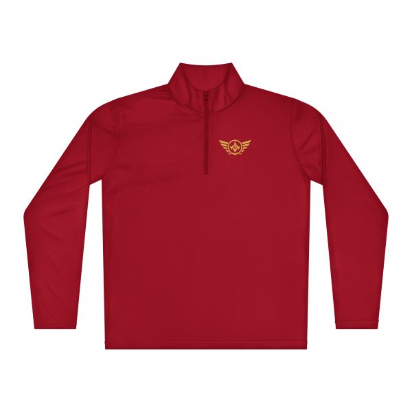 unisex-quarter-zip-pullover-true-red-front-68c347df425e3.jpg Gold Logo Lightweight 1/4 Zip Pullover | Select | 2-4X