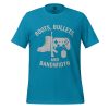 unisex-staple-t-shirt-aqua-front-68b54529a70fe.jpg Boots, Bullets, and Bandwidth Tee | Select | S-XL