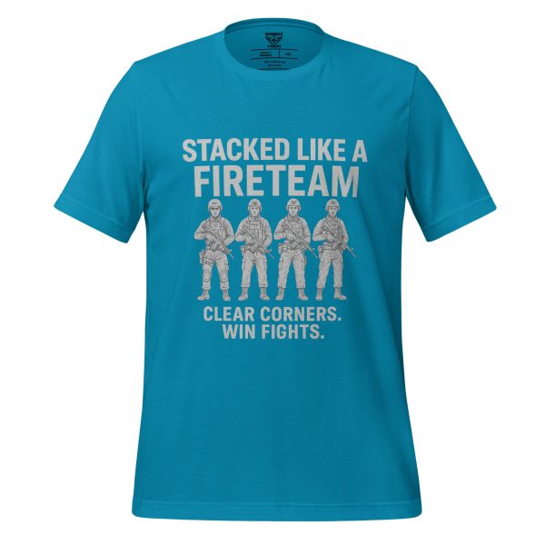 unisex-staple-t-shirt-aqua-front-68bf356a07409.jpg Stacked Like A Fireteam Tee | Select | 2-5X
