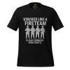 unisex-staple-t-shirt-black-front-68bf356987295.jpg Stacked Like A Fireteam Tee | Select | 2-5X