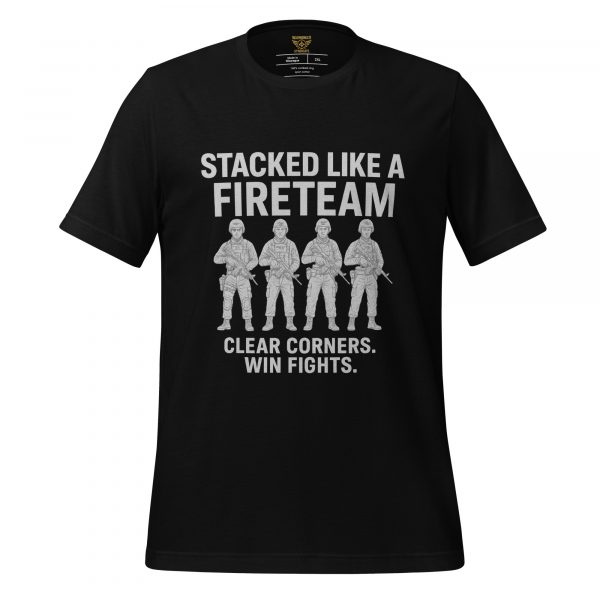 unisex-staple-t-shirt-black-front-68bf356987295.jpg Stacked Like A Fireteam Tee | Select | 2-5X