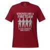 unisex-staple-t-shirt-cardinal-front-68b5488cb7656.jpg Stacked Like A Fireteam Tee | Select | S-XL