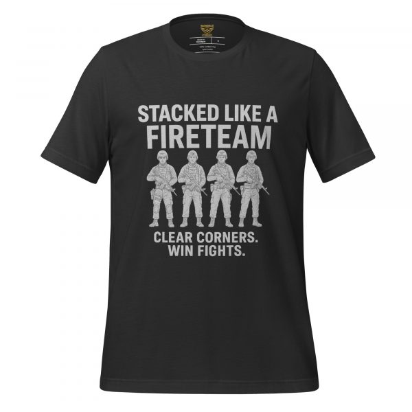 unisex-staple-t-shirt-dark-grey-front-68b5488cc71e3.jpg Stacked Like A Fireteam Tee | Select | S-XL