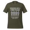 unisex-staple-t-shirt-military-green-front-68bf3569bd636.jpg Stacked Like A Fireteam Tee | Select | 2-5X