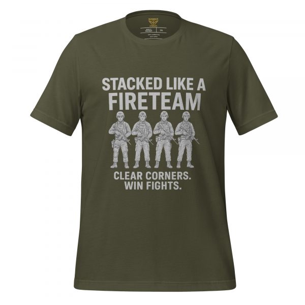 unisex-staple-t-shirt-military-green-front-68bf3569bd636.jpg Stacked Like A Fireteam Tee | Select | 2-5X