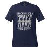 unisex-staple-t-shirt-navy-front-68b5488cb2330.jpg Stacked Like A Fireteam Tee | Select | S-XL
