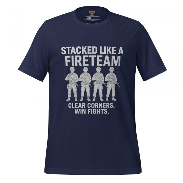 unisex-staple-t-shirt-navy-front-68b5488cb2330.jpg Stacked Like A Fireteam Tee | Select | S-XL