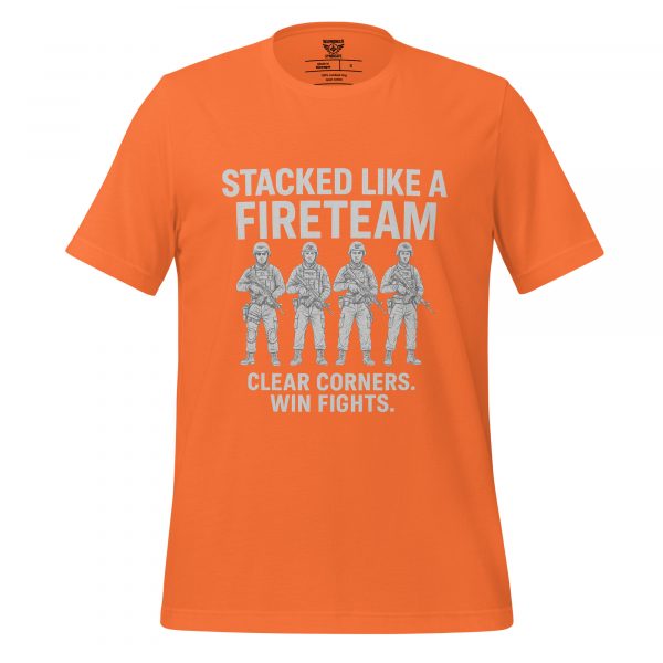 unisex-staple-t-shirt-orange-front-68b5488e24c9d.jpg Stacked Like A Fireteam Tee | Select | S-XL
