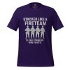 unisex-staple-t-shirt-team-purple-front-68b5488caeedd.jpg Stacked Like A Fireteam Tee | Select | S-XL