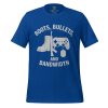 unisex-staple-t-shirt-true-royal-front-68b545293745a.jpg Boots, Bullets, and Bandwidth Tee | Select | S-XL