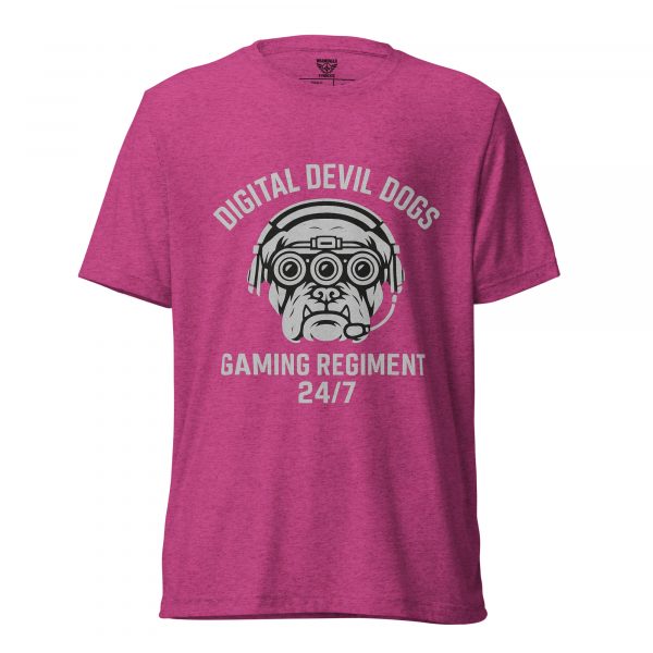 unisex-tri-blend-t-shirt-berry-triblend-front-68bf72849cc17.jpg Digital Devil Dogs Tee | Premium Lightweight | 2-4X