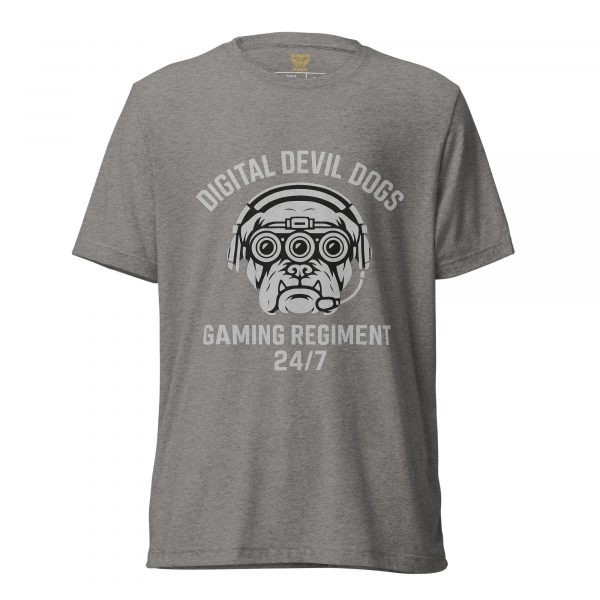 unisex-tri-blend-t-shirt-grey-triblend-front-68bf7284c11eb.jpg Digital Devil Dogs Tee | Premium Lightweight | 2-4X