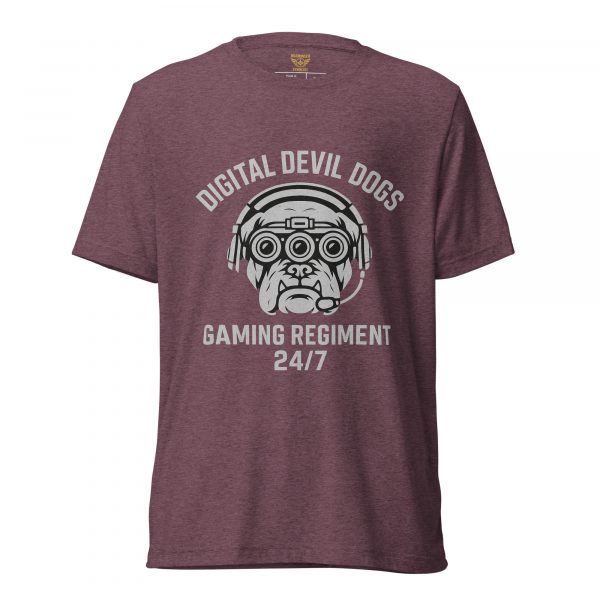 unisex-tri-blend-t-shirt-maroon-triblend-front-68bf7284991a0.jpg Digital Devil Dogs Tee | Premium Lightweight | 2-4X