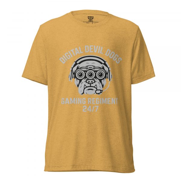 unisex-tri-blend-t-shirt-mustard-triblend-front-68bf7284ded9e.jpg Digital Devil Dogs Tee | Premium Lightweight | 2-4X