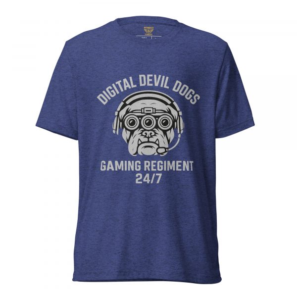 unisex-tri-blend-t-shirt-navy-triblend-front-68bf728490f8c.jpg Digital Devil Dogs Tee | Premium Lightweight | 2-4X