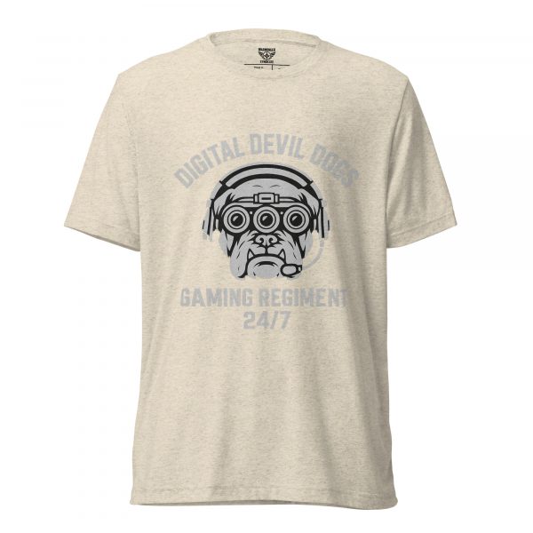 unisex-tri-blend-t-shirt-oatmeal-triblend-front-68bf7284e9a13.jpg Digital Devil Dogs Tee | Premium Lightweight | 2-4X