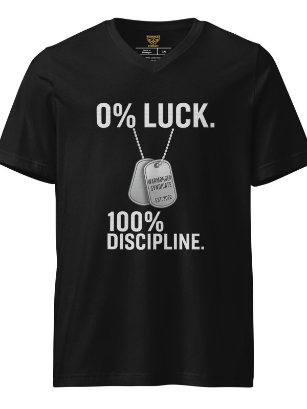 0% Luck 100% Discipline Tee | Premium V-Neck | 2X
