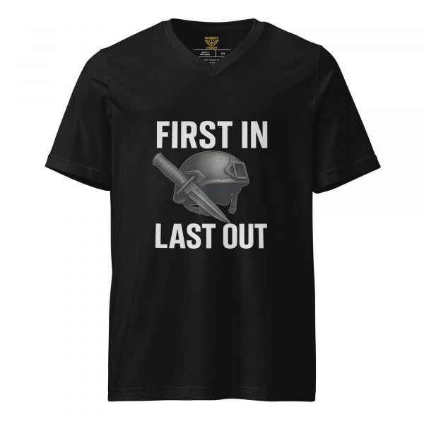 First In Last Out Tee | Premium V-Neck | 2X
