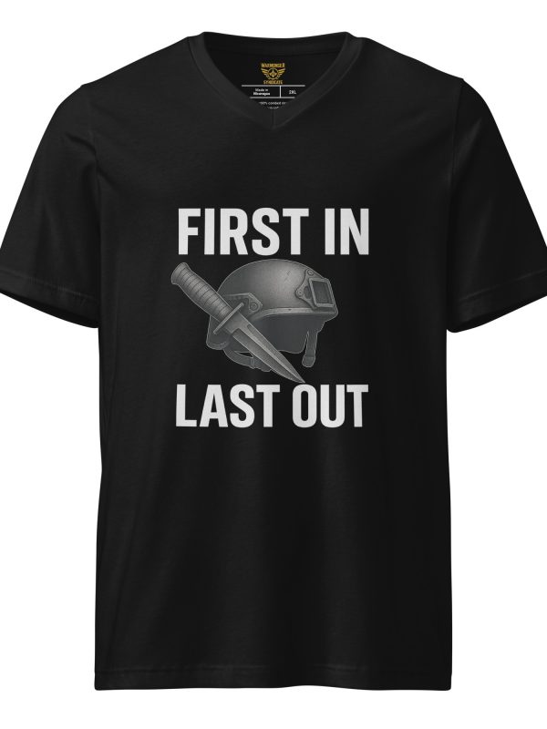 First In Last Out Tee | Premium V-Neck | 2X