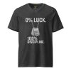 unisex-v-neck-tee-dark-grey-heather-front-68b5d4d933cc5.jpg 0% Luck 100% Discipline Tee | Premium V-Neck | S-XL
