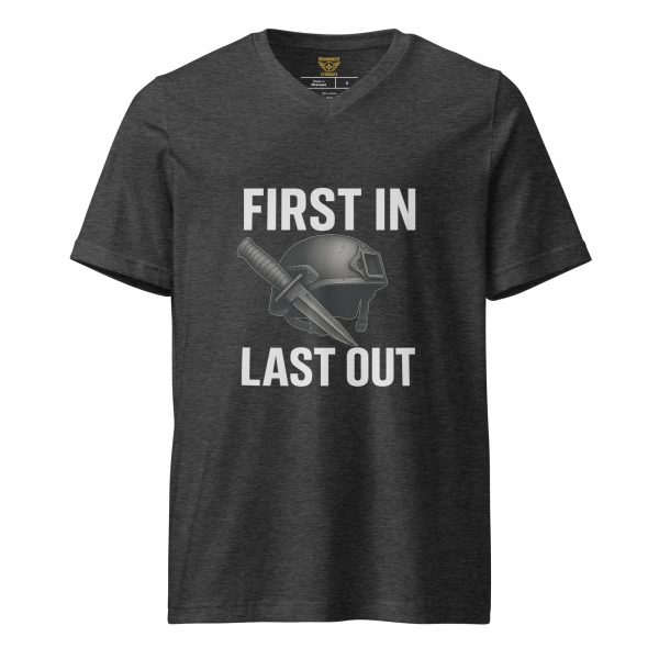 First In Last Out Tee | Premium V-Neck | S-XL