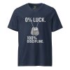 unisex-v-neck-tee-navy-front-68b5d4d932db9.jpg 0% Luck 100% Discipline Tee | Premium V-Neck | S-XL