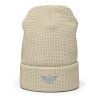 waffle-beanie-birch-front-2-68b903bd03a67.jpg Grey Embroidered Logo Beanie | Waffle