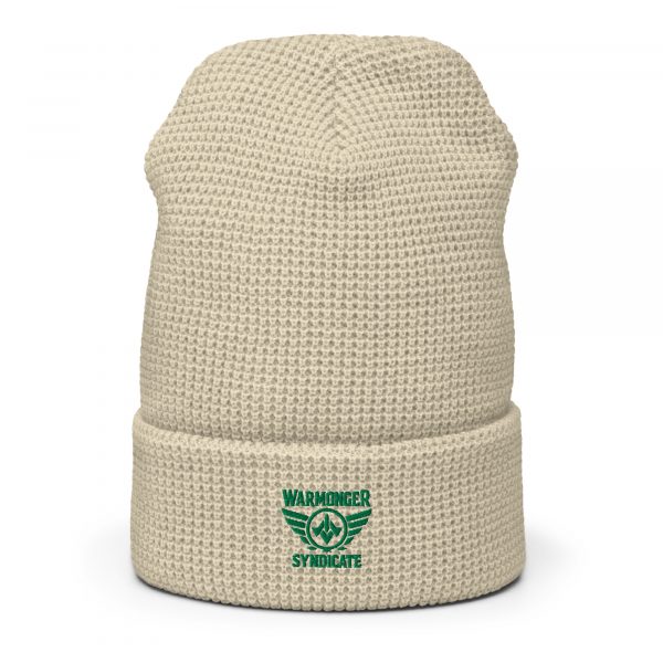Kelly Green Embroidered Brand Logo Beanie | Waffle