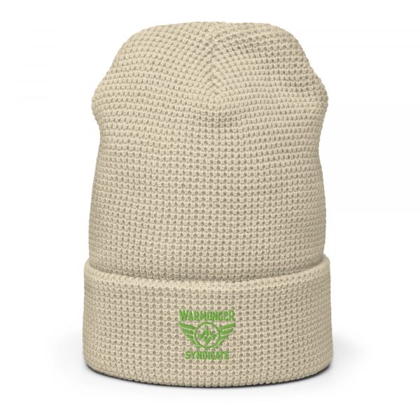 Kiwi Green Embroidered Brand Logo Beanie | Waffle
