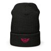 Flamingo Embroidered Logo Beanie | Waffle