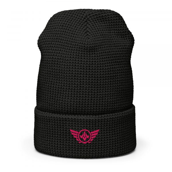 Flamingo Embroidered Logo Beanie | Waffle
