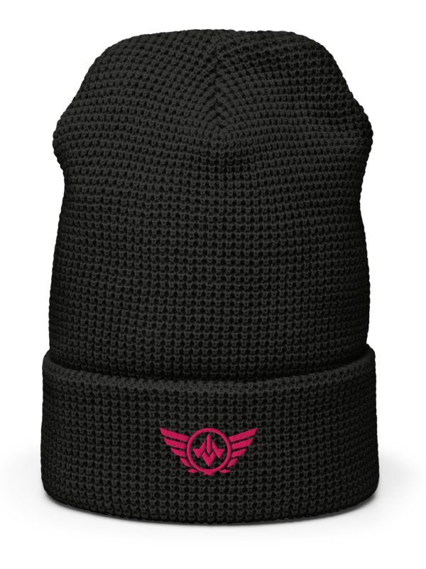 Flamingo Embroidered Logo Beanie | Waffle