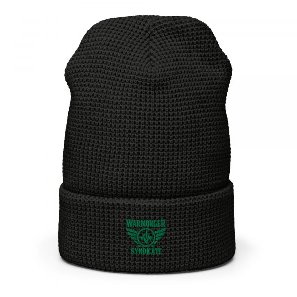 Kelly Green Embroidered Brand Logo Beanie | Waffle