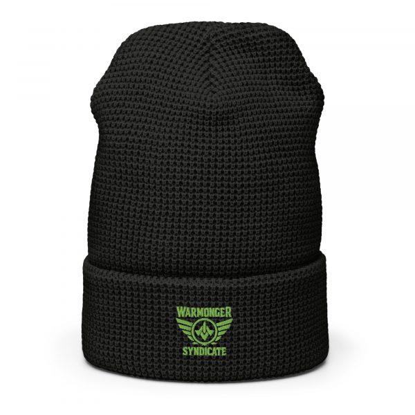 Kiwi Green Embroidered Brand Logo Beanie | Waffle