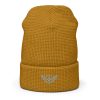 waffle-beanie-camel-front-2-68b903bd039fe.jpg Grey Embroidered Logo Beanie | Waffle