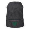 Kelly Green Embroidered Brand Logo Beanie | Waffle