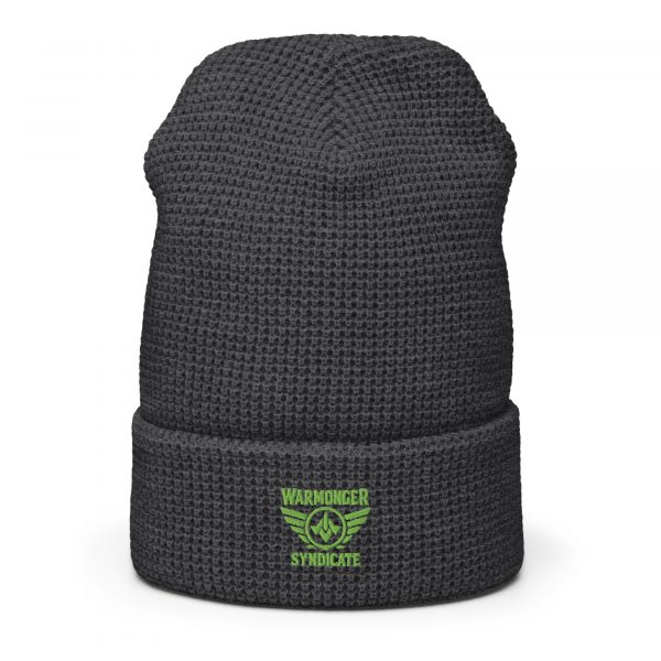 Kiwi Green Embroidered Brand Logo Beanie | Waffle