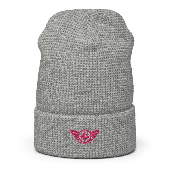 Flamingo Embroidered Logo Beanie | Waffle