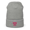 Flamingo Embroidered Brand Logo Beanie | Waffle