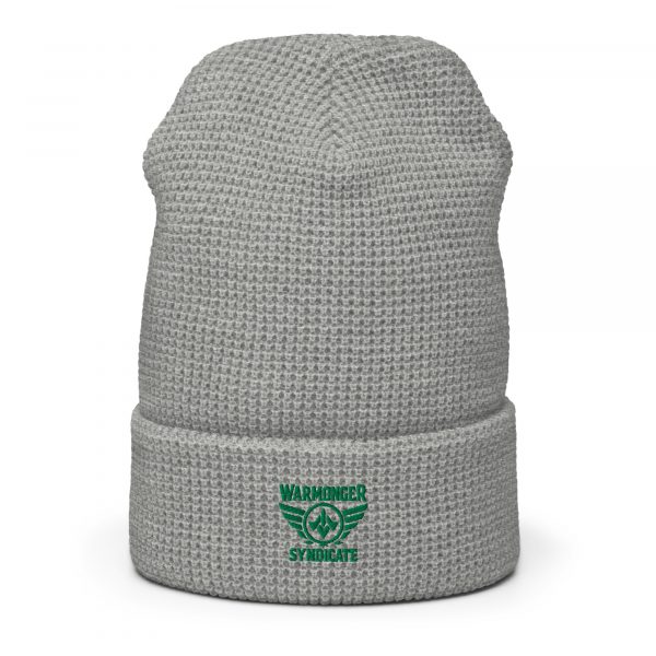 Kelly Green Embroidered Brand Logo Beanie | Waffle