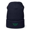 Kelly Green Embroidered Logo Beanie | Waffle