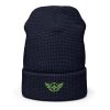 waffle-beanie-navy-front-2-68b908e687b85.jpg Kiwi Green Embroidered Logo Beanie | Waffle
